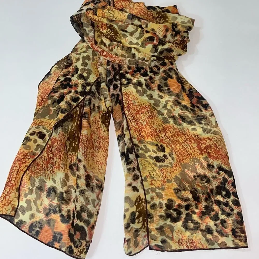 JBL Your Best Look Women’s Scarf Print Animal 🦒 Size 59”x26”